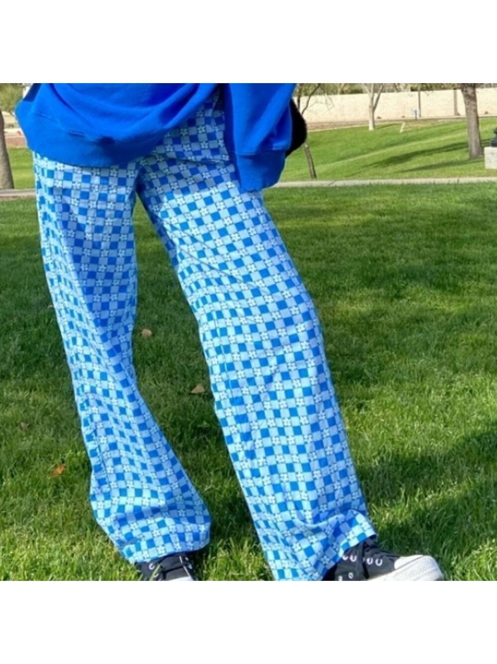 NWT Wild Fable Pants &  Blue With White Flowered Flare Pants  Size:S - Picture 2 of 14